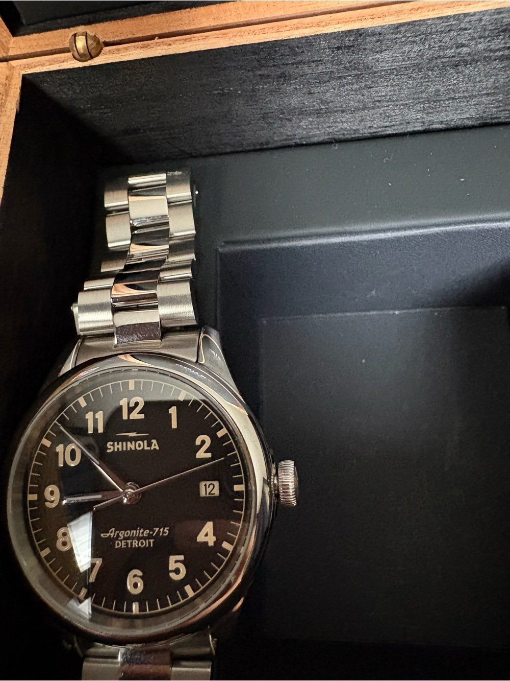 Shinola Black Dial 36mm Stainless Steel Men's Watch